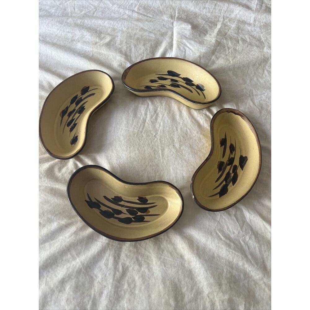 Pacific Stoneware Signed B. Welsh USA 1973 Vintage 4 Serving Snack Dessert Dish